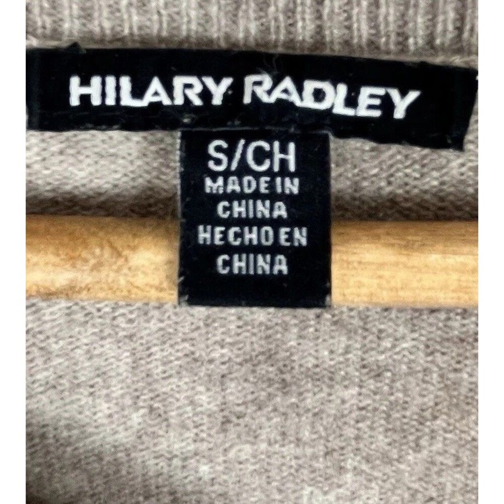 Hilary Radley 100% Cashmere Sweater Women Small Beige V Neck Luxury Soft - Picture 7 of 13